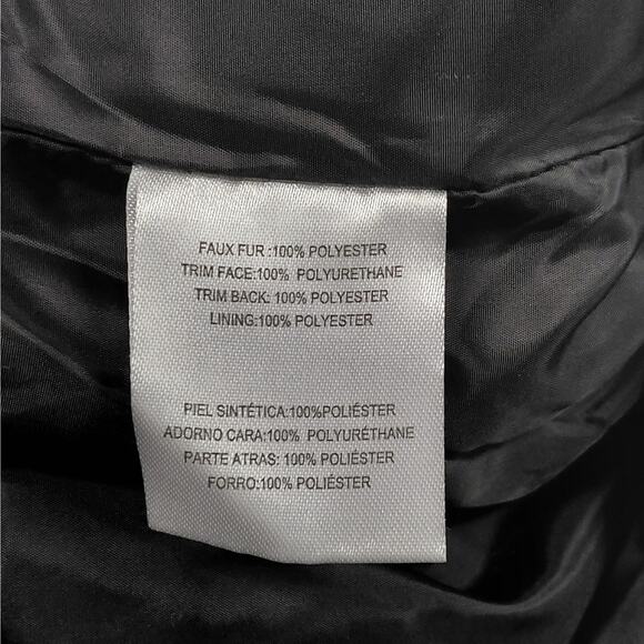 Andrew Marc Womens Teddy Sherpa Coat XXL Black Faux Leather Cozycore Jacket - Picture 10 of 12